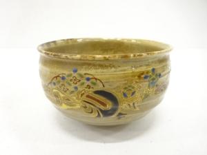 作家物　金彩色絵　宝尽くし　茶碗(無地箱付)